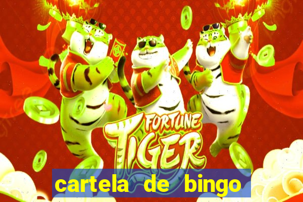 cartela de bingo cha de bebe